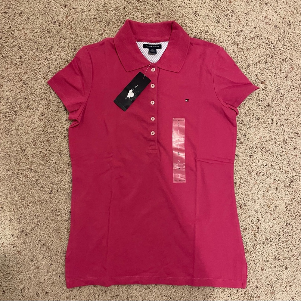 NWT size S Tommy Hilfiger Pink Polo Shirt for Women